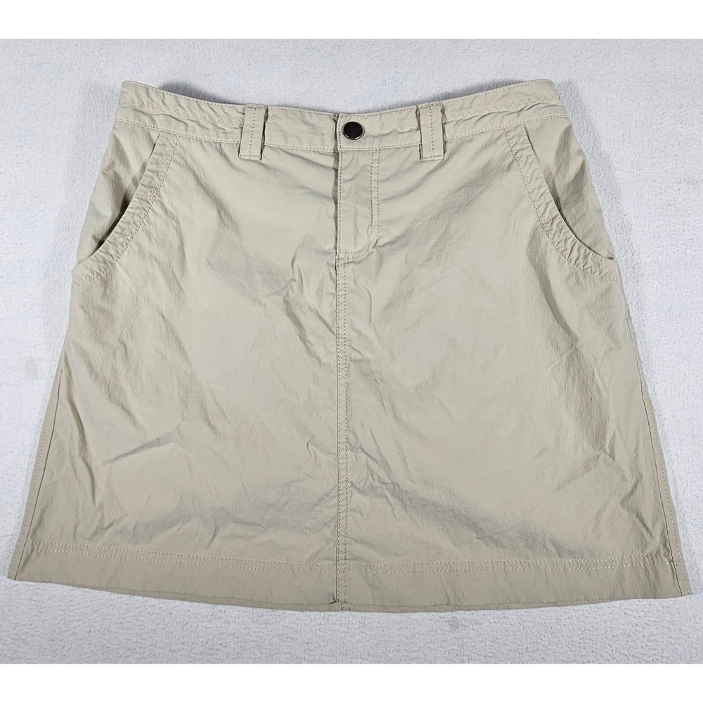 Eddie Bauer Travex Skort Womens 6 Tan Khaki Hiking Travel Skirt 21351038